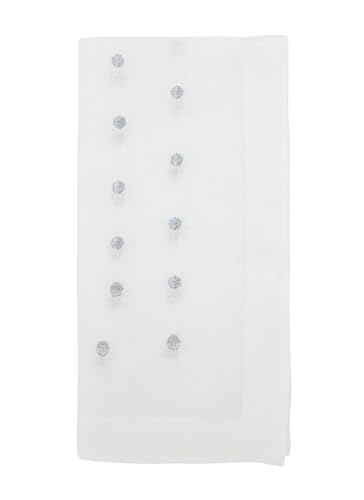Fennco Styles Classic Embroidered Polka Dot Table Runner 16" W x 72" L - Gold Table Cover for Home Décor, Everyday Use, Christmas, Banquets and Special Events
