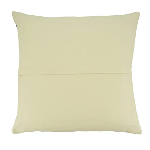 Fennco Styles Modern Striped Cotton Decorative Throw Pillow 20" W x 20" L - Black & White Textured Cushion for Home, Couch, Bedroom, Living Room and Office Décor
