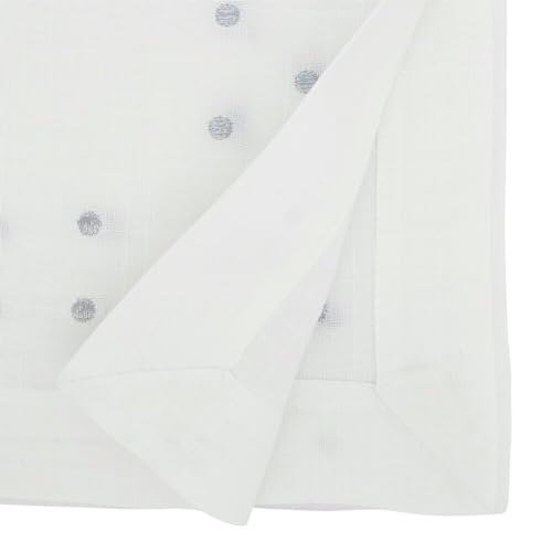 Fennco Styles Classic Embroidered Polka Dot Table Runner 16" W x 72" L - Gold Table Cover for Home Décor, Everyday Use, Christmas, Banquets and Special Events
