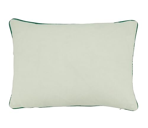 Fennco Styles Coastal Starfish Beach Appliqué Cotton Decorative Throw Pillow 14" W x 20" L – Ivory Nautical Cushion for Couch, Sofa, Bed, Holidays, Home Décor and Office Décor