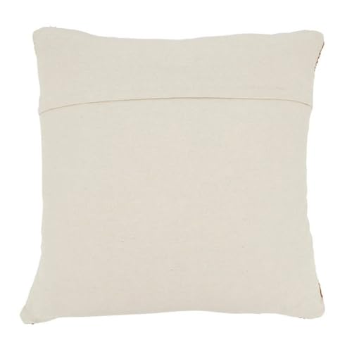 Fennco Styles Rust Plaid Throw Pillow Cover 20" W x 20" L - Rustic Charm Cotton Blend Woven Square Cushion Case for Home, Couch, Bedroom, Living Room and Office Décor