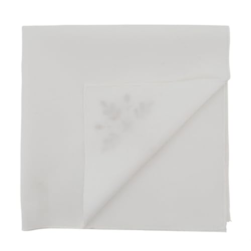Fennco Styles Embroidered Snowflake Holiday Tablecloth - Silver Elegant Table Cover for Home Décor, Everyday Use, Christmas, Weddings and Special Events