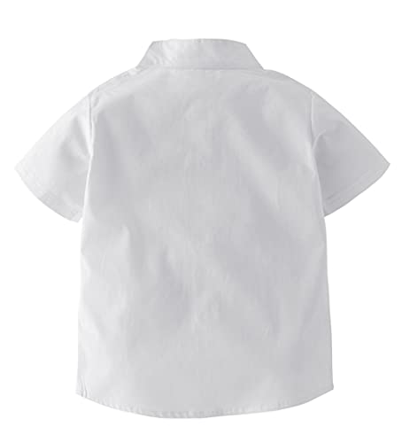 stylesilove Toddler Boys Short Sleeve Classic Cotton Button Down Shirt for Casual, Formal Event and Special Occasions
