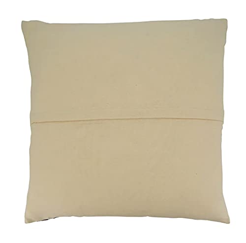 Fennco Styles Woven Striped Decorative Cotton Throw Pillow 20" W x 20" L - Natural Textured Cushion for Home, Couch, Bedroom, Living Room and Office Décor