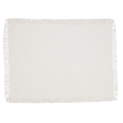 Fennco Styles Fringe Border Design Cotton Table Runner 16" W x 72" L - Table Cover for Christmas, Holiday, Dining Table, Everyday Use, Banquets and Special Occasion