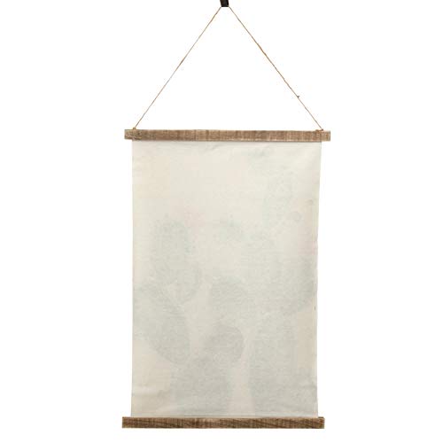 Fennco Styles Cactus Canvas Wall Hanging Art 100% Pure Linen Home Décor Wall Art for Apartments Restaurants Offices Living Room Bedroom Decorations, 19" W x 28" L