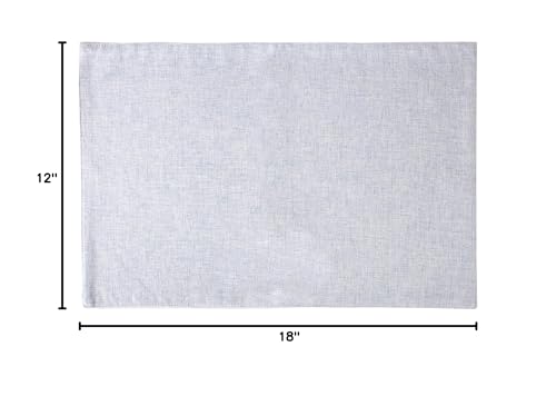 Fennco Styles Classic Woven Textile Decorative 12 x 18 Inch Table Placemats, Set of 4 - Solid Color Table Place Mats for Family Dinner, Banquets, Special Events and Home Décor