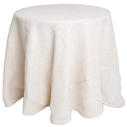 Fennco Styles Passe Partout Burlap Lined Tablecloth. 100% Burlap