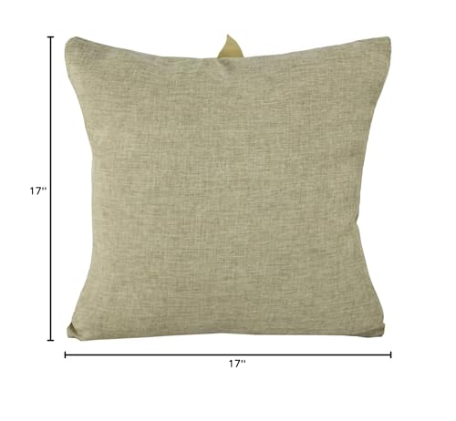 Fennco Styles Christmas Unique 3D Poinsettia Decorative Throw Pillow Cover 17 x 17 Inch - Holiday Flower Pillow for Everyday Use, Couch, Living Room and Bedroom Décor