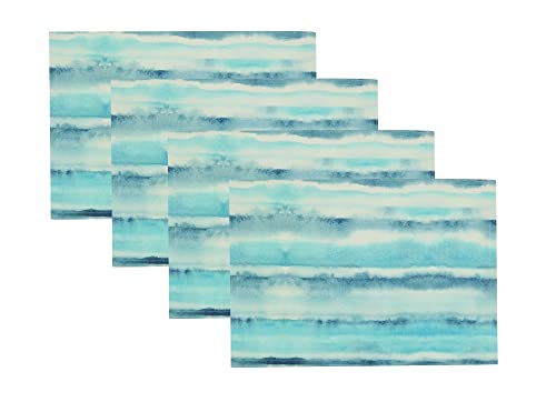 Fennco Styles Soft Watercolor Design Table Runner 16 x 70 Inch – Blue Table Cover for Home Décor, Dining Table, Banquets, Holidays and Special Events