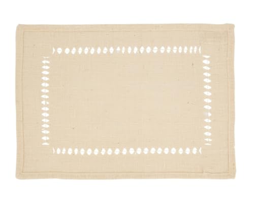 Fennco Styles Rustic Jute Hemstitch Table Runner 16" W x 72" L