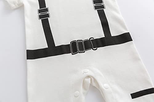 stylesilove Baby Toddler Boys Astronaut Cotton Hooded Romper Spaceman Jumpsuit Outfit