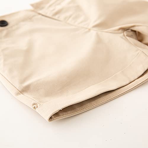 stylesilove Toddler Little Boys Classic Cotton Chino Shorts with Stripe Suspenders for Casual, Formal Wear, Special Occasions