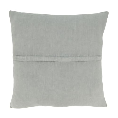 Fennco Styles Matilde Ruffled Design 100% Linen Decorative Down Filled Throw Pillow 20 x 20 Inch