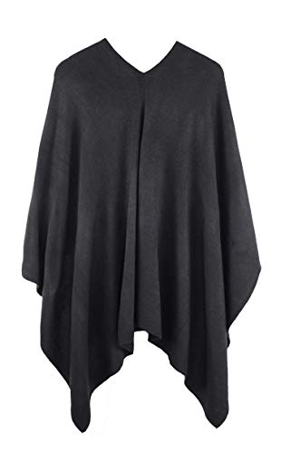 stylesilove Women Ultra Soft Knit Poncho Sweater Pullover Cardigan Lightweight Wrap Topper for All Season