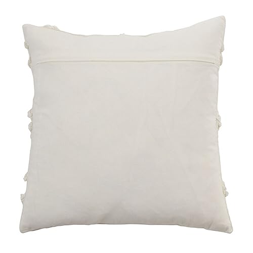 Fennco Styles Diamond Tufted Cotton Decorative Throw Pillow Cover 20" W x 20" L - Geometric Cushion Case for Home, Couch, Living Room, Bedroom, Office and Holiday Décor