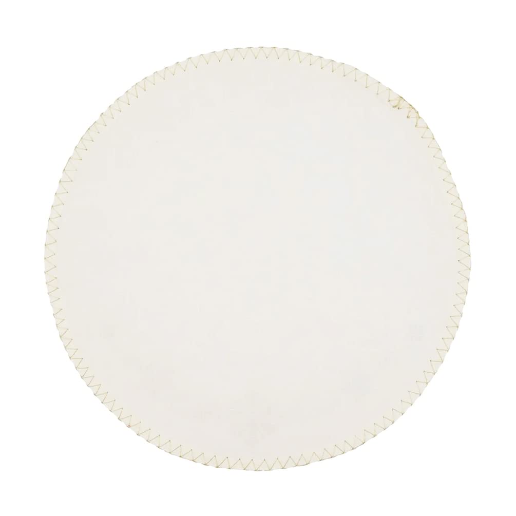 Fennco Styles Christmas Collection Embroidered Design Placemats 14" Round, Set of 4 - Festive Table Mats for Christmas, Winter Holidays, Home Décor, Banquet, Family Gathering, Special Occasion