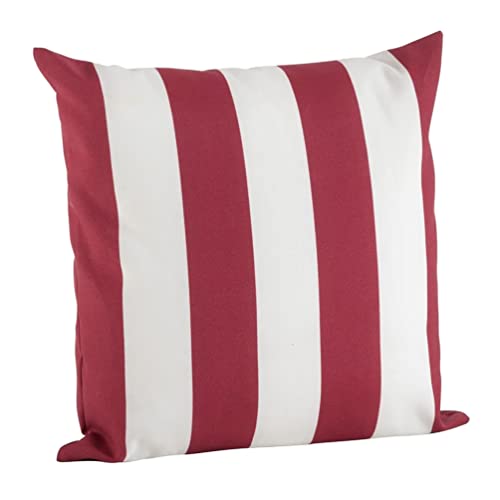 Fennco Styles Classic Wide Striped Poly Filled Throw Pillow - Blue Printed Accent Cushion for Home, Indoor Outdoor, Couch, Bedroom and Office Décor