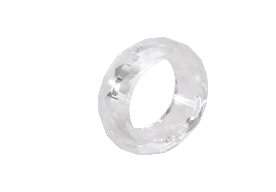 Fennco Styles Elegant Wedding Events Crystal Design Napkin Rings, Set of 4