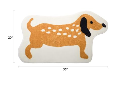 Fennco Styles Kids Cartoon Small Area Rug - Animal Design Soft Non-Slip Carpet Play Mat for Boys Girls Bedroom Décor, Kids Playroom, Living Room, Nursery Décor