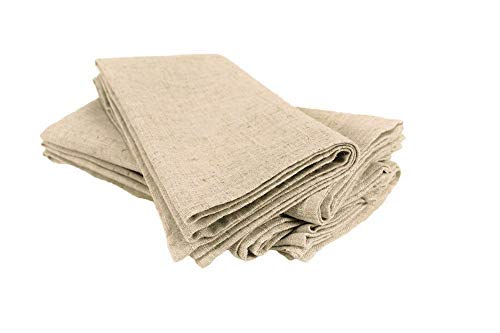 Fennco Styles Contemporary Double-Layer Design Linen Blend Table Linens – Natural Table Linens for Wedding, Celebration, Special Events and Home Décor