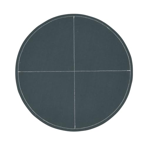 Fennco Styles Faux Leather Luxe Placemat, 15" Round, Set of 4 - Black Modern Table Mats Heat Resistant Insulation for Home, Boho Décor, Dining Table, Banquets, Special Events
