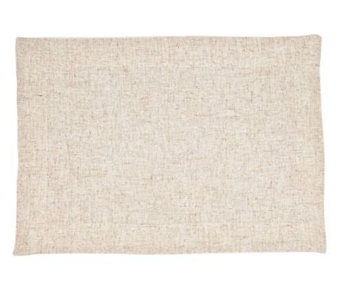 Fennco Styles Natural & White Two-Tone Banded Border Table Runner 16 x 72 Inch - Classic Table Cover for Everyday Use, Banquets, Family Gathering and Special Events