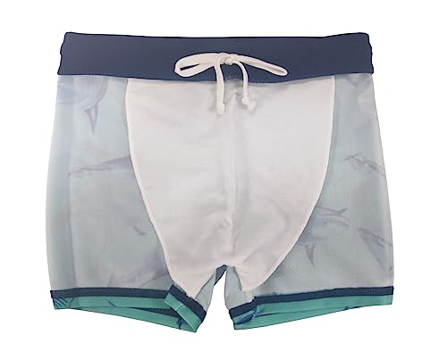 stylesilove Toddler Kid Boys Playful Shark Printed Swim Shorts Quick Dry Bathing Suit Beach Pool Swim Trunks