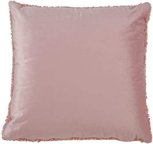 Fennco Styles Cuddly Faux Fur Decorative Throw Pillow Cover 18" W x 18" L – Natural Plush Cushion Case for Couch, Bedroom, Living Room and Office Décor