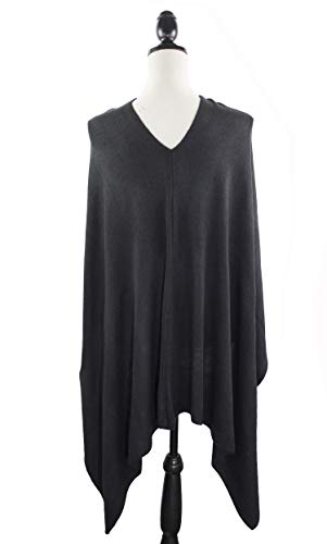 stylesilove Women Ultra Soft Knit Poncho Sweater Pullover Cardigan Lightweight Wrap Topper for All Season