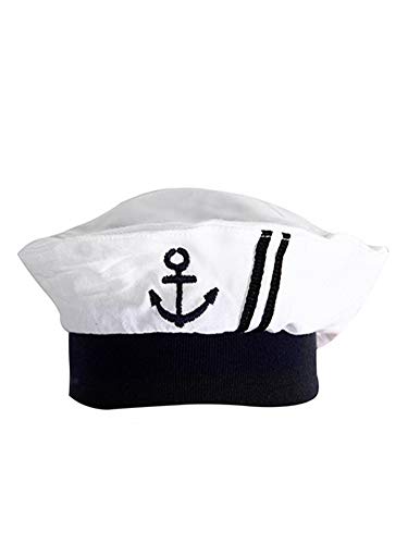 stylesilove.com Baby Boy Marine Sailor Cotton Romper Onesie with Hat and Necktie 3pcs Holiday Outfit