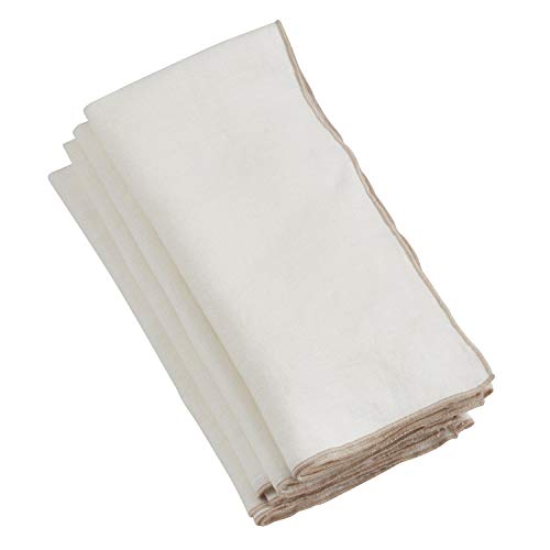 Fennco Styles Matilda Collection Classic Embroidered Stonewashed Pure Linen Table Runner – Sonewashed Color Table Runner for Banquets, Wedding, Special Events and Home Décor