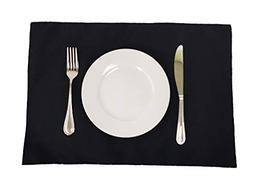 Fennco Styles Buffalo Check Double Layers Reversible Placemats 14" W x 20" L, Set of 4 - Handmade in USA - Plaid Table Mats for Everyday Use, Banquet, Holiday, Family Gathering, Special Occasion