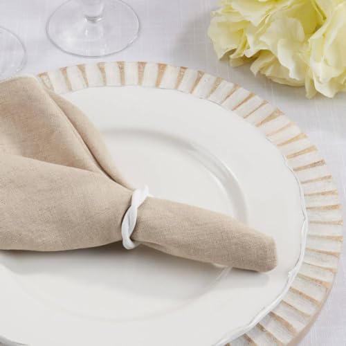 Fennco Styles Twisted Resin Napkin Rings, Set of 4 - Black Modern Design Napkin Holders for Home, Dining Table, Banquets Décor, Weddings and Special Occasions