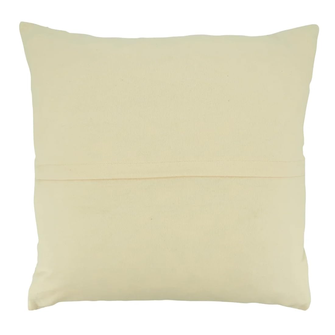 Fennco Styles Banded & Stitch Line Design Cotton Decorative Throw Pillow 20" W x 20" L - Natural Modern Cushion for Home, Couch, Bedroom, Living Room and Office Décor