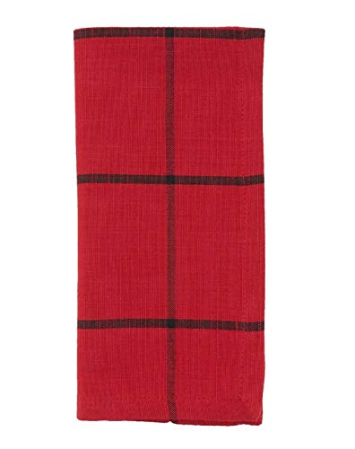 Fennco Styles Classic Large Plaid Cotton Table Runner 16" W x 72" L - Black Table Cover for Christmas, Holiday, Dining Table, Banquets and Special Occasion