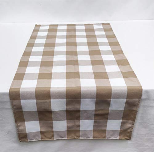 Fennco Styles Buffalo Check Design Table Runner - Handmade in USA - Plaid Rustic Table Cover for Everyday Use, Banquet, Holiday, Family Gathering and Special Occasion