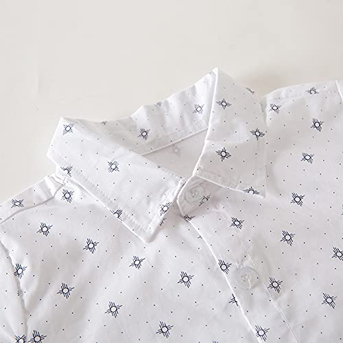 stylesilove Toddler Boys Short Sleeve Classic Cotton Button Down Shirt for Casual, Formal Event and Special Occasions