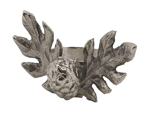 Fennco Styles Classic Brass Design Napkin Rings Holders - Set of 4