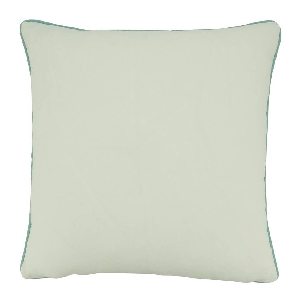 Fennco Styles Coastal Coral Design Cotton Decorative Throw Pillow Cover 18" W x 18" L – Aqua Nautical Cushion Case for Couch, Sofa, Bedroom, Office and Living Room Décor