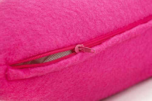 Fennco Styles Large Felt 3D Rose Decorative Throw Pillow 17 x 17 Inch - Flower Pillow for Couch, Home Décor, Bedroom Décor and Holiday, Housewarming Gift