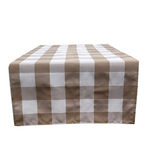 Fennco Styles Buffalo Check Design Table Runner - Handmade in USA - Plaid Rustic Table Cover for Everyday Use, Banquet, Holiday, Family Gathering and Special Occasion