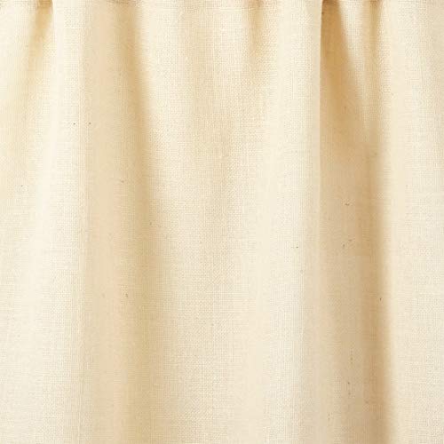 Fennco Styles Passe-Partout Burlap Lined Curtain Drape Panel 42 x 96 Inch, One Piece for Bedroom, Living Room, Patio Door Backing Sliding Glass Door Drape