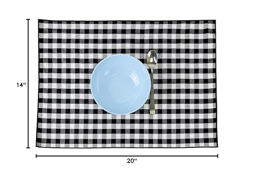 Fennco Styles Handmade Reversible Checkered Border Design Table Runner - Check Table Cover for Home, Dining Table, Banquet and Special Occasion