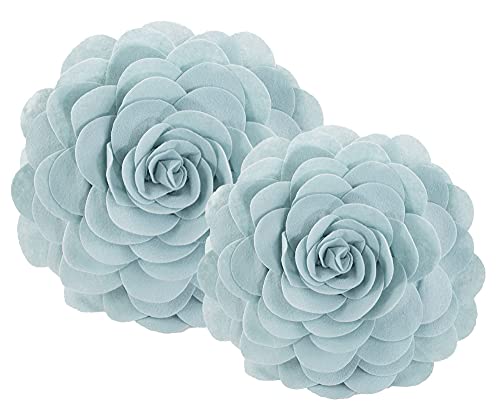 Fennco Styles Eva's Flower Garden Decorative Throw Pillow Cover 16" Round - Floral Accent Pillow Case for Home, Couch, Bed, Living Room, Holiday and Office Décor