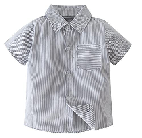stylesilove Toddler Boys Classic Button Down Shirt and Shorts, Suspenders, Bowtie 4pcs Gentleman Suit Cotton Overalls Outfit