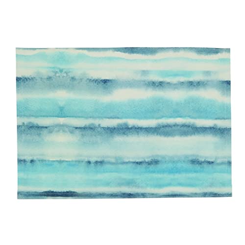 Fennco Styles Soft Watercolor Design Table Runner 16 x 70 Inch – Blue Table Cover for Home Décor, Dining Table, Banquets, Holidays and Special Events