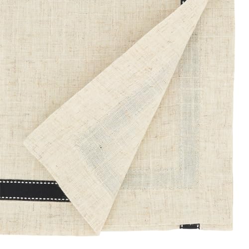 Fennco Styles Grosgrain Accent Decorative Table Runner 16" W X 54" L