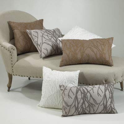 Fennco Styles Majestic Collection French Knot Tree Branches Decorative Throw Pillow, Filled Included, Cappuccino