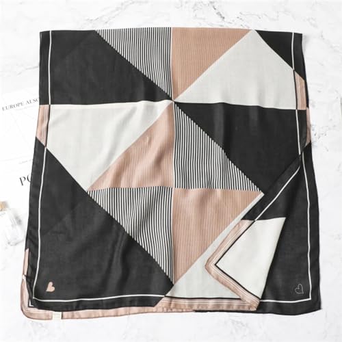 stylesilove Women Stripe Geometric Printed Lightweight Fashion Scarf Large Shawl Scarves Neck Wraps for All Season, 7 Colors